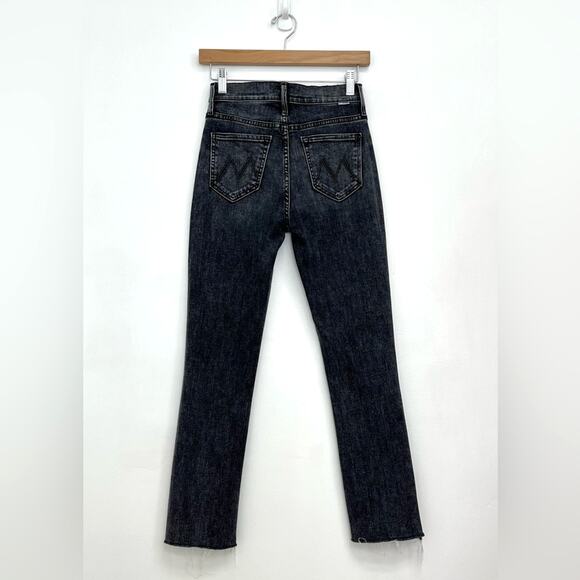 MOTHER High Waisted Rascal Ankle Step Fray Distressed Night Garden - Size 25 - Picture 2 of 14